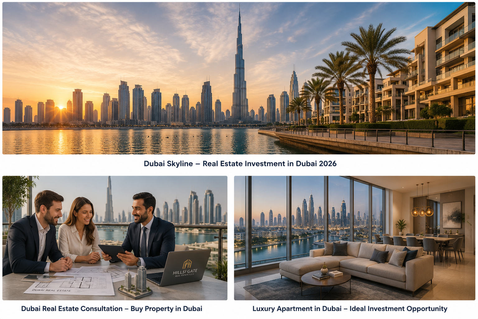 Luxury apartment in Dubai for real estate buyers and property investors